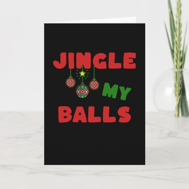A funny, naughty Christmas card for him (Front)