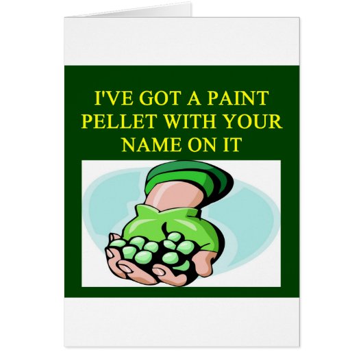 a funny paintball design cards (Front)