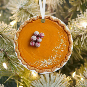 A Funny Pumpkin Pie Flirty Pun Christmas Metal Ornament
