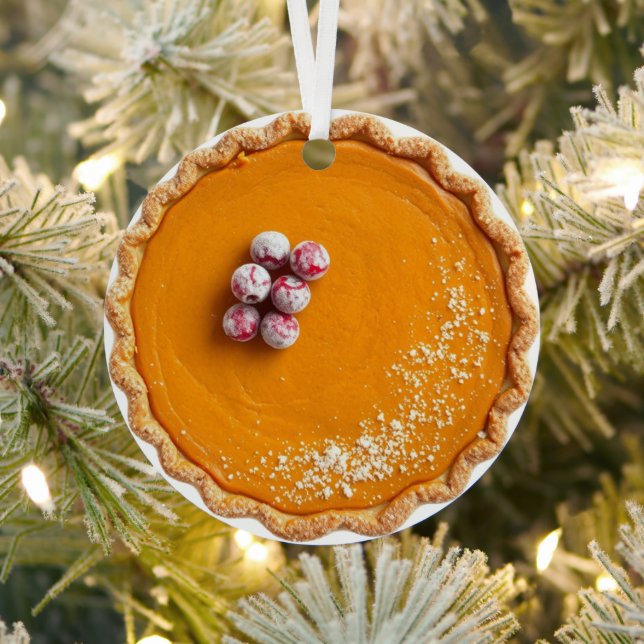 A Funny Pumpkin Pie Flirty Pun | Christmas Metal Ornament (Insitu)