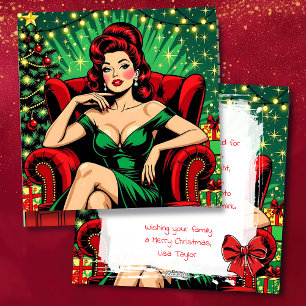 a Funny Sarcastic Retro Christmas Holiday Card