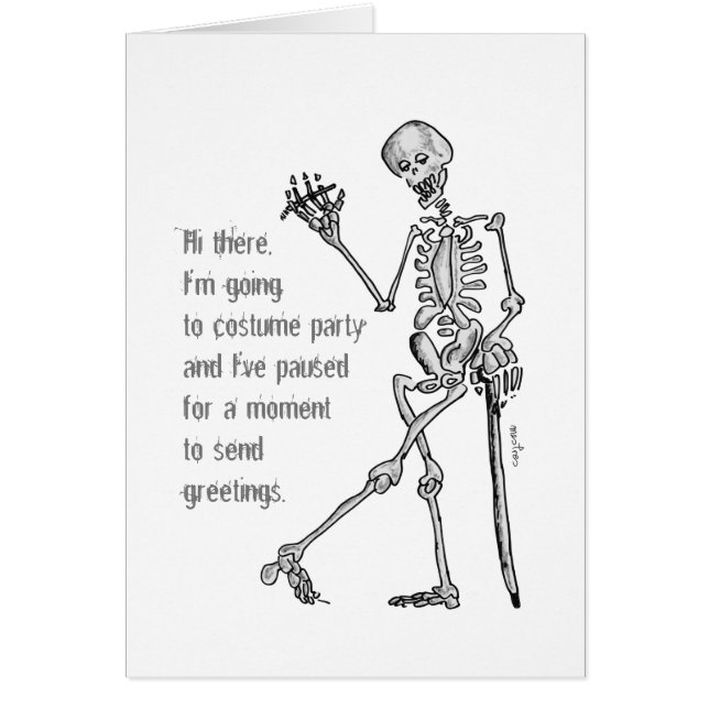 A funny skeleton. cards (Front)