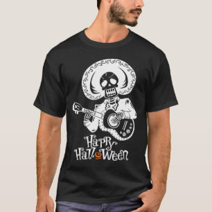A Funny Skeleton Playing Guitar, White Version 2/2 T-Shirt
