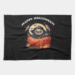 A funny sloth celebrating Halloween Essential T-Sh Kitchen Towel