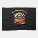 A funny sloth celebrating Halloween Essential T-Sh Kitchen Towel