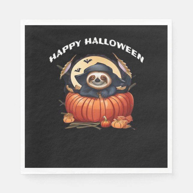 A funny sloth celebrating Halloween Essential T-Sh Napkins (Front)