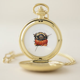 A funny sloth celebrating Halloween Essential T-Sh Pocket Watch