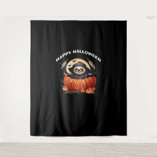 A funny sloth celebrating Halloween Essential T-Sh Tapestry