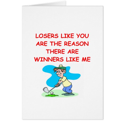 a funny winners and losers joke cards (Front)