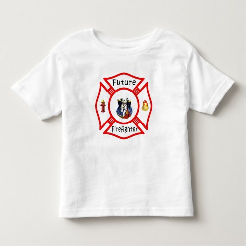 A Future Firefighter Red Maltese Toddler T_shirt