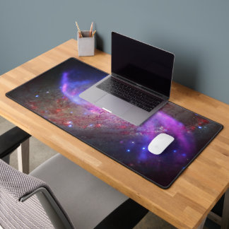 A Galactic Light Show In Spiral Galaxy Ngc 4258. Desk Mat