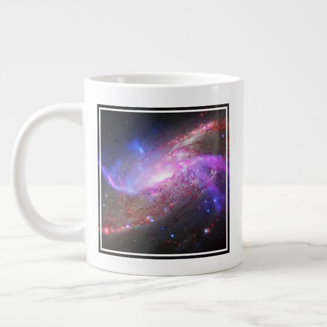 A Galactic Light Show In Spiral Galaxy Ngc 4258. Giant Coffee Mug (Left)