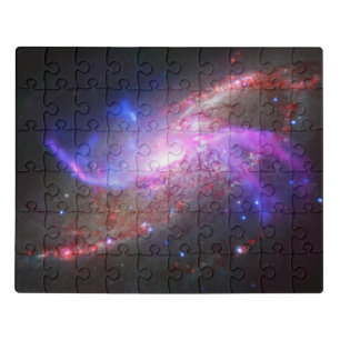 A Galactic Light Show In Spiral Galaxy Ngc 4258. Jigsaw Puzzle