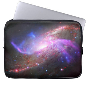 A Galactic Light Show In Spiral Galaxy Ngc 4258. Laptop Sleeve