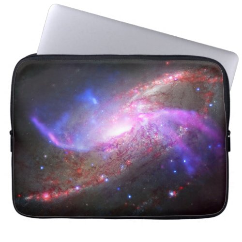 A Galactic Light Show In Spiral Galaxy Ngc 4258 Laptop Sleeve