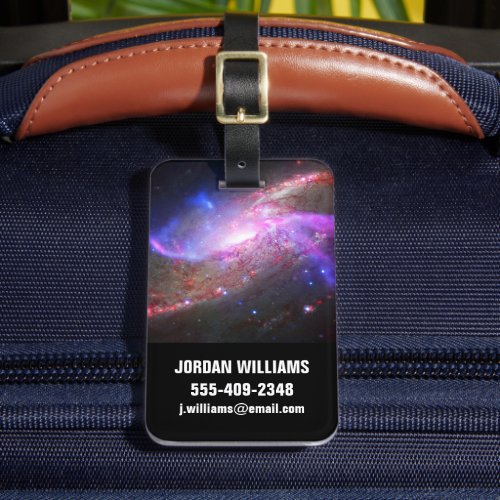 A Galactic Light Show In Spiral Galaxy Ngc 4258 Luggage Tag