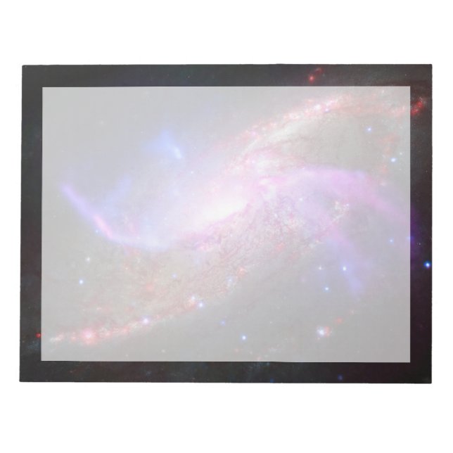 A Galactic Light Show In Spiral Galaxy Ngc 4258. Notepad (Front)
