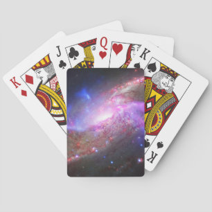 A Galactic Light Show In Spiral Galaxy Ngc 4258. Poker Cards