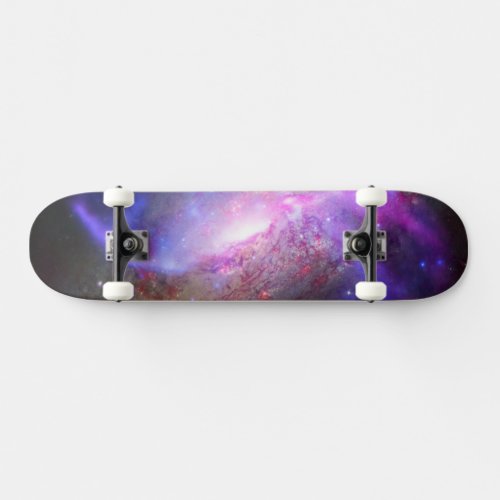 A Galactic Light Show In Spiral Galaxy Ngc 4258 Skateboard