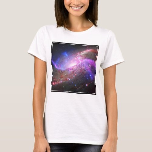 A Galactic Light Show In Spiral Galaxy Ngc 4258 T_Shirt