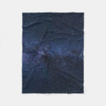 A galaxy of stars in the night sky fleece blanket