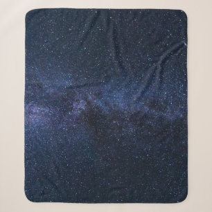 A galaxy of stars in the night sky sherpa blanket