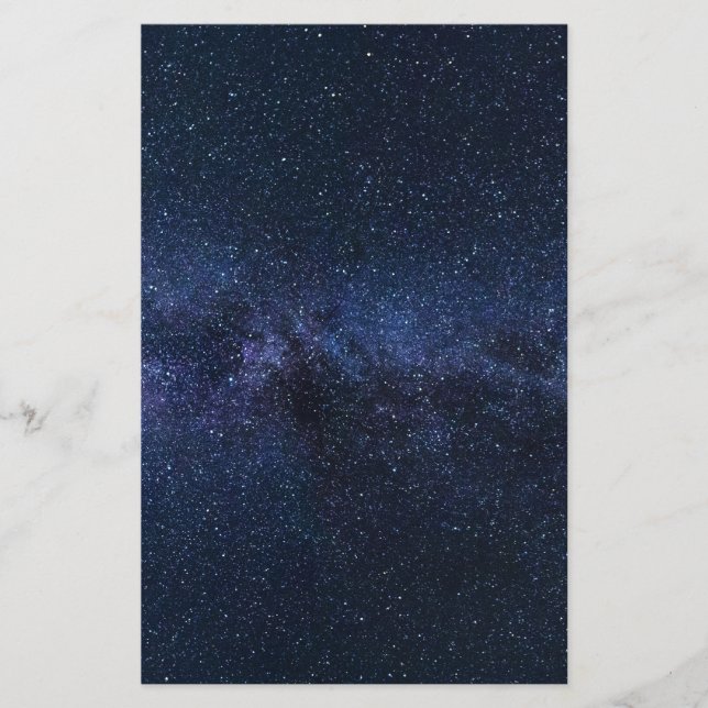 A galaxy of stars in the night sky stationery (Front)
