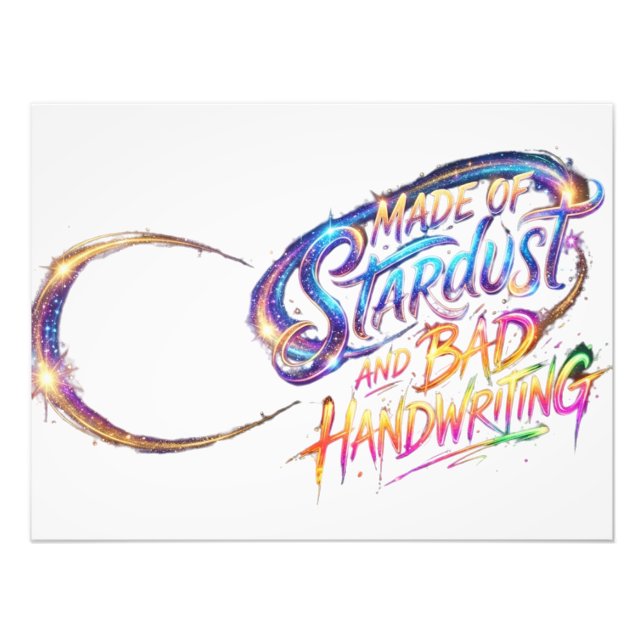 A Galaxy on a Pen Stroke Photo Print (Front)