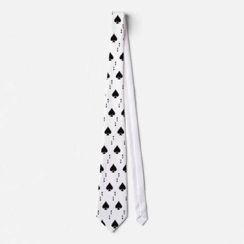 A Gambler Tie The Ace of Spades repeat design Neck Tie