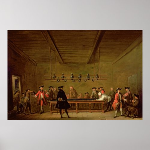 A Game of Billiards c1720_26 Poster