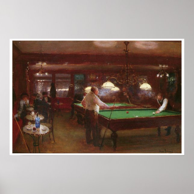 A Game of Billiards Poster (Front)