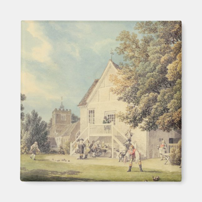 A Game of Bowls on the Bowling Green outside the B Magnet (Front)