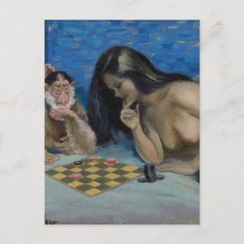 A Game Of Checkers Pin Up Art Postcard by Pin_Up_Art at Zazzle