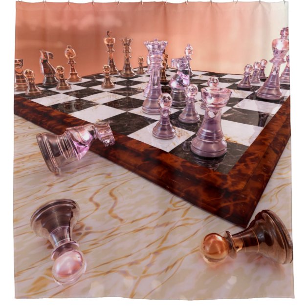 chess shower curtain