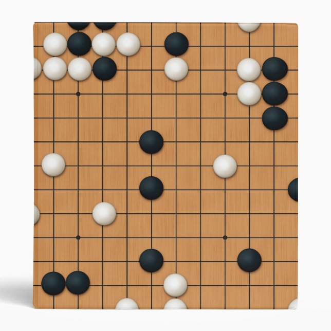 A game of Go 1 Inch 3 Ring Binder (Front)