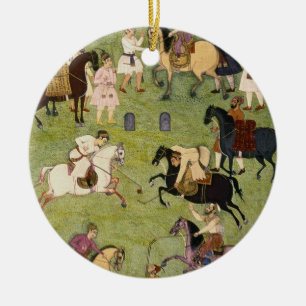 A Game of Polo, from the Large Clive Album Ceramic Ornament