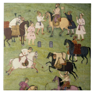 A Game of Polo, from the Large Clive Album Ceramic Tile
