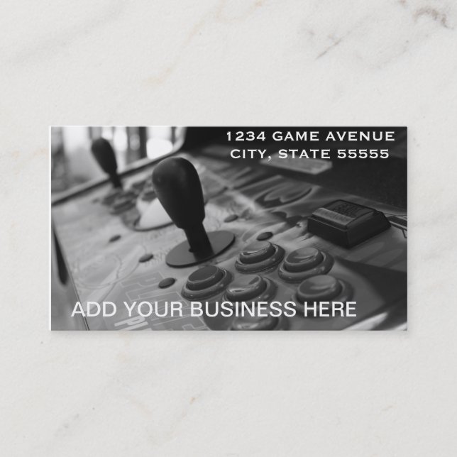 A Gamer's Business Business Card (Front)