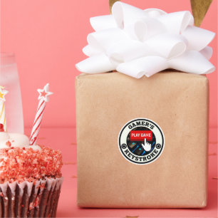 A Gamer's One and Only Keystroke Classic Round Sticker