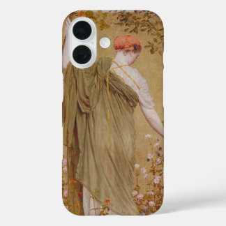 A Garden by Albert Joseph Moore, Vintage Portrait iPhone 16 Case