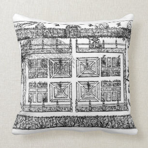 A Garden, from ' The Gardener's Labyrinth', 1577 ( Throw Pillow