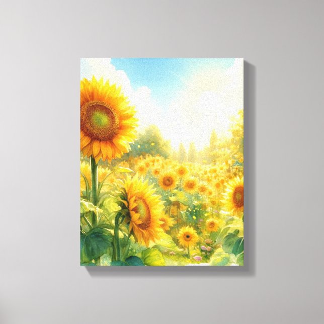 A Garden of Sunflower wall art - wrapped canvas (Front)