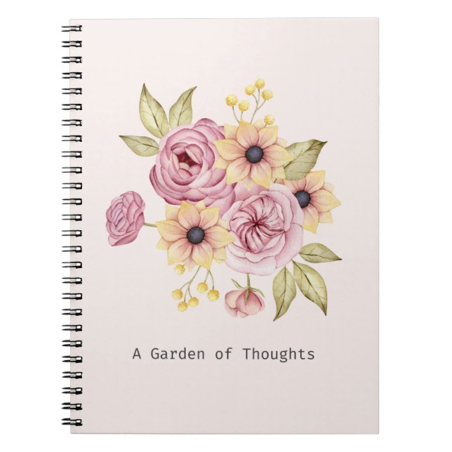 A Garden of Thoughts Floral Bouquet Notebook  (Front)