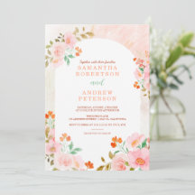 A Garden Romance: Pink & Green Watercolor Wedding