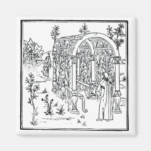 A garden scene, from 'Hypnerotomachia Poliphili' a Magnet