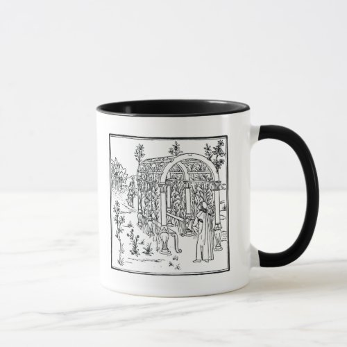 A garden scene from Hypnerotomachia Poliphili a Mug