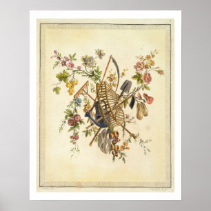 A garden textile design, from 'Oeuvre contenant un Poster