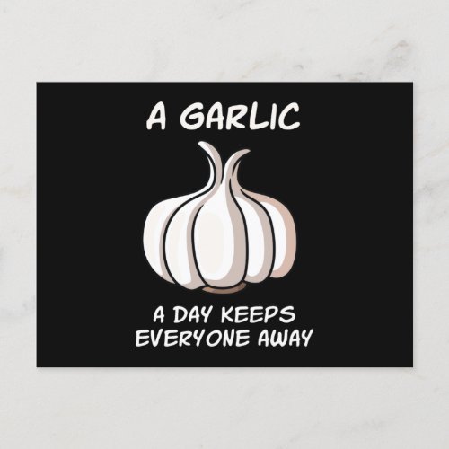 A Garlic A Day Garlic Vegetable Cook Postcard