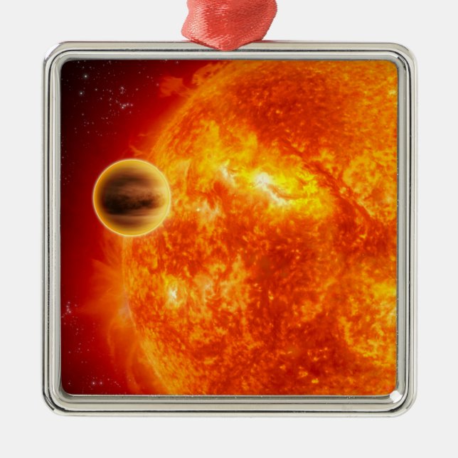 A gas-giant exoplanet metal ornament (Front)