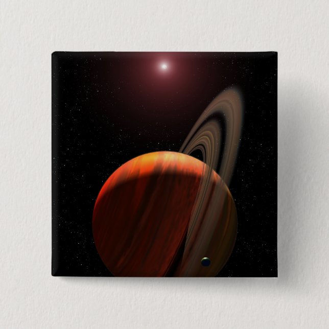 A gas giant planet orbiting a red dwarf button (Front)